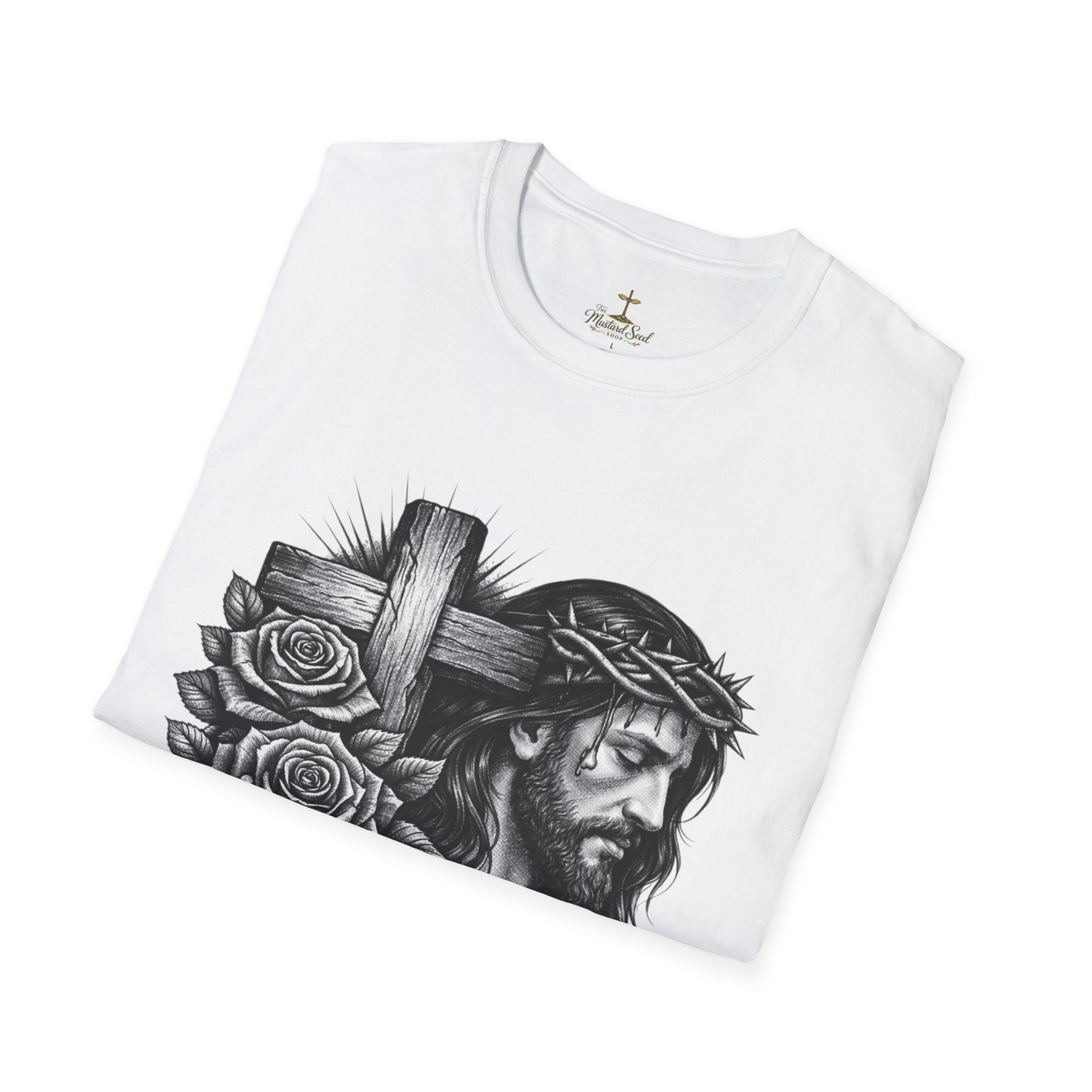 Jesus 'Paid In Full' T-Shirt – Christian Cross & Crown of Thorns Faith Tee