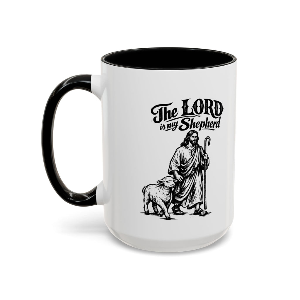 The Lord Is My Shepherd Coffee Mug — Christian Faith Accent Mug (11/15oz)