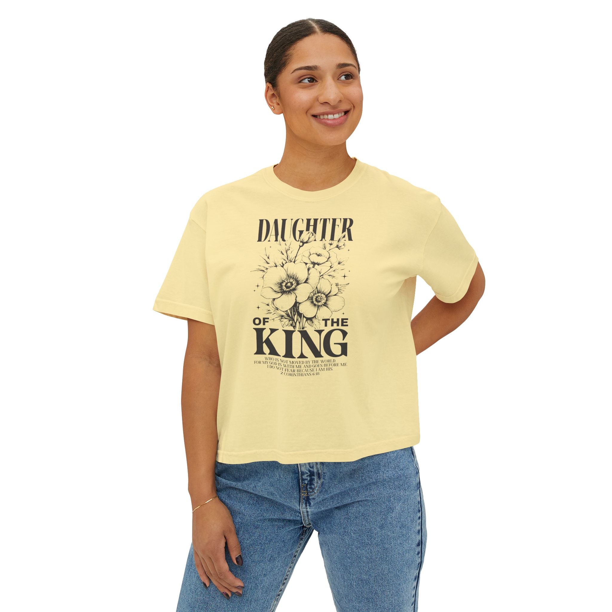 Daughter of the King Floral Boxy Tee