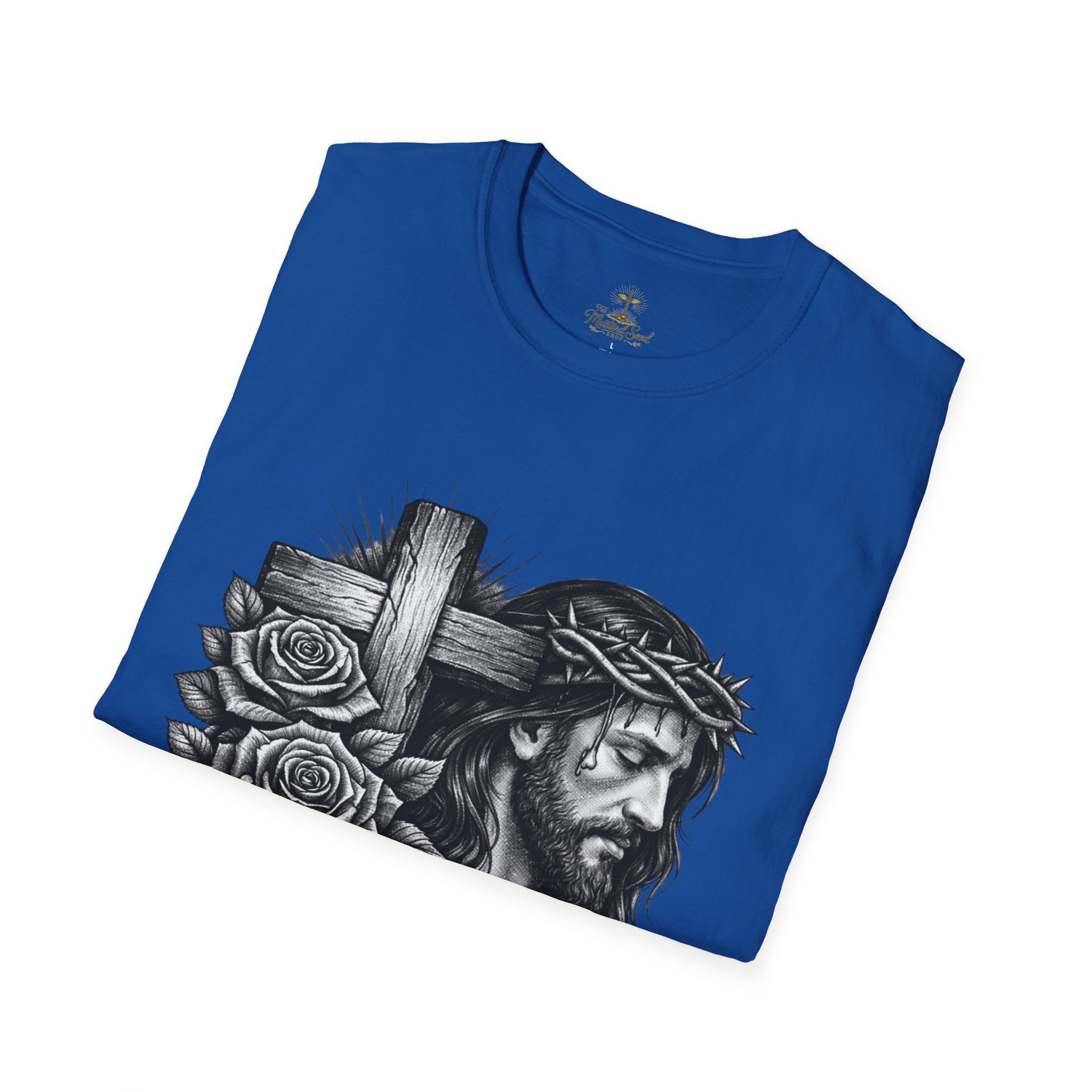 Jesus 'Paid In Full' T-Shirt – Christian Cross & Crown of Thorns Faith Tee