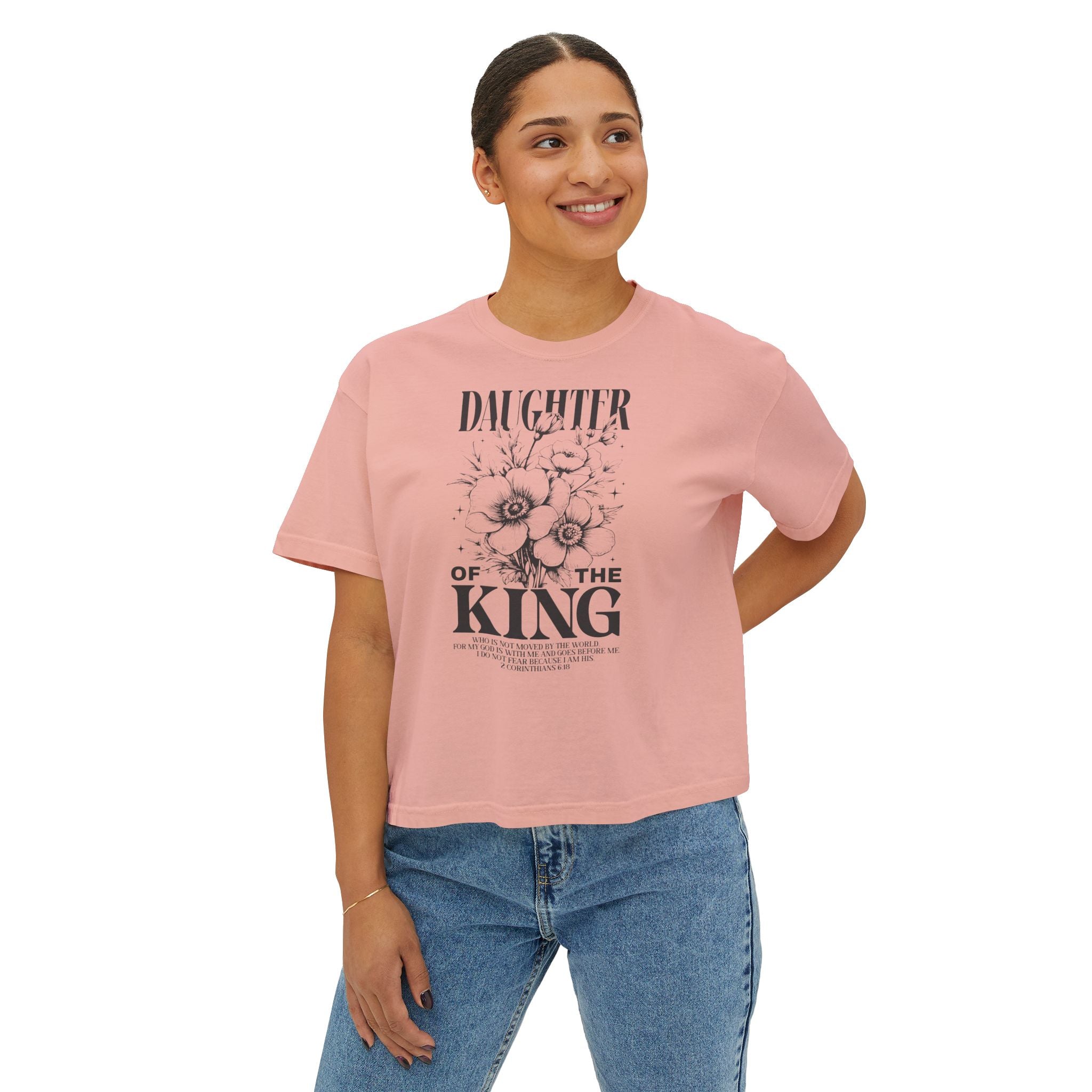 Daughter of the King Floral Boxy Tee