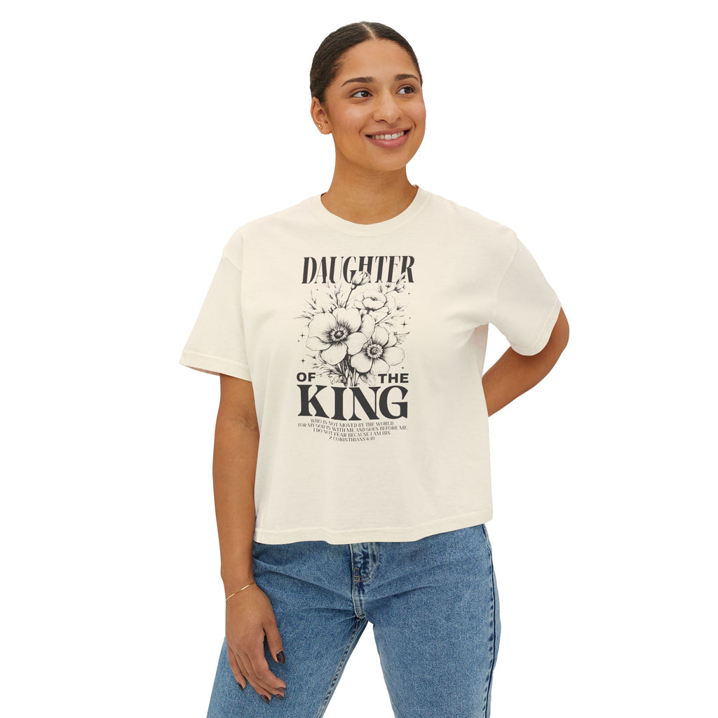 Daughter of the King Floral Boxy Tee