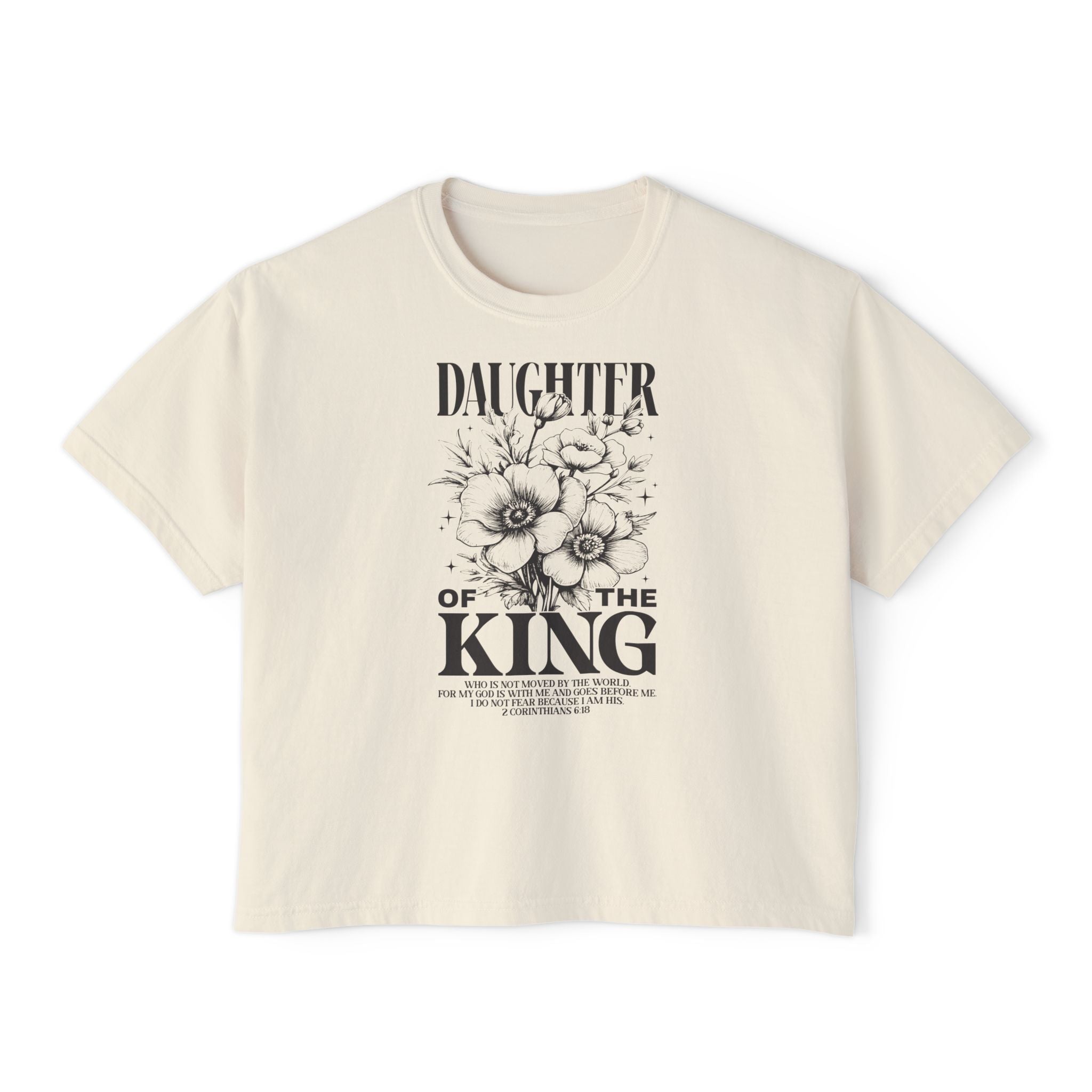 Daughter of the King Floral Boxy Tee