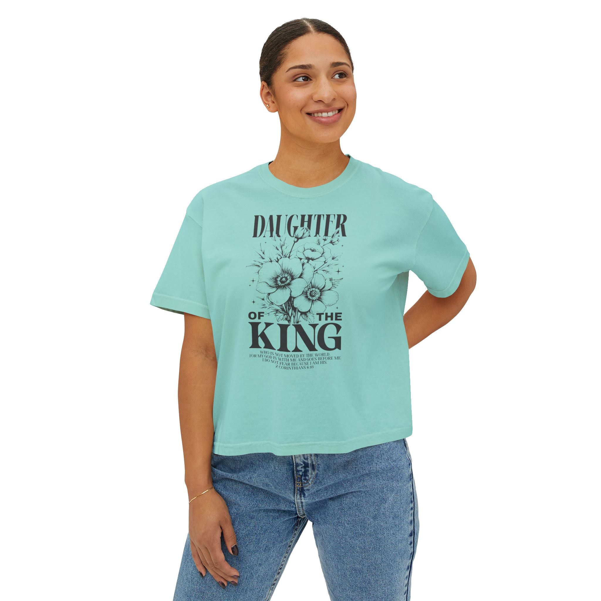 Daughter of the King Floral Boxy Tee