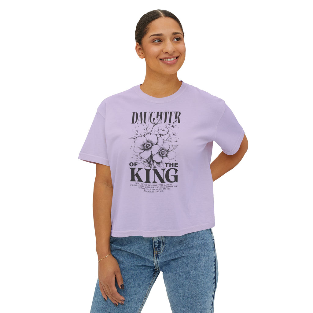 Daughter of the King Floral Boxy Tee