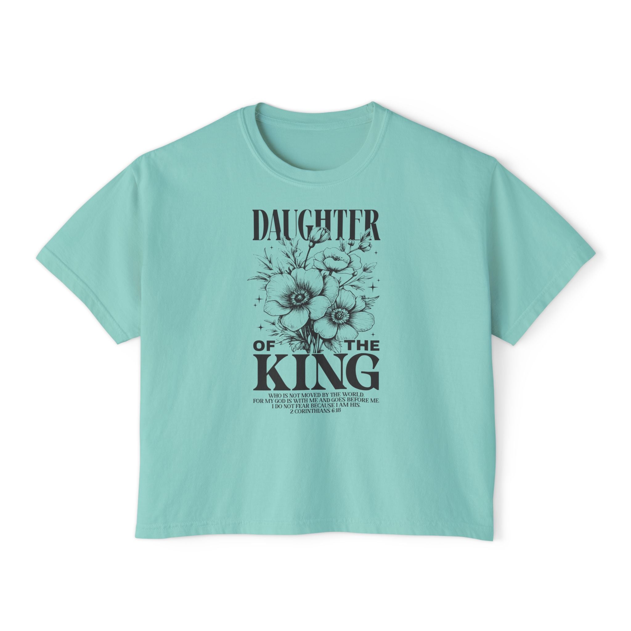 Daughter of the King Floral Boxy Tee