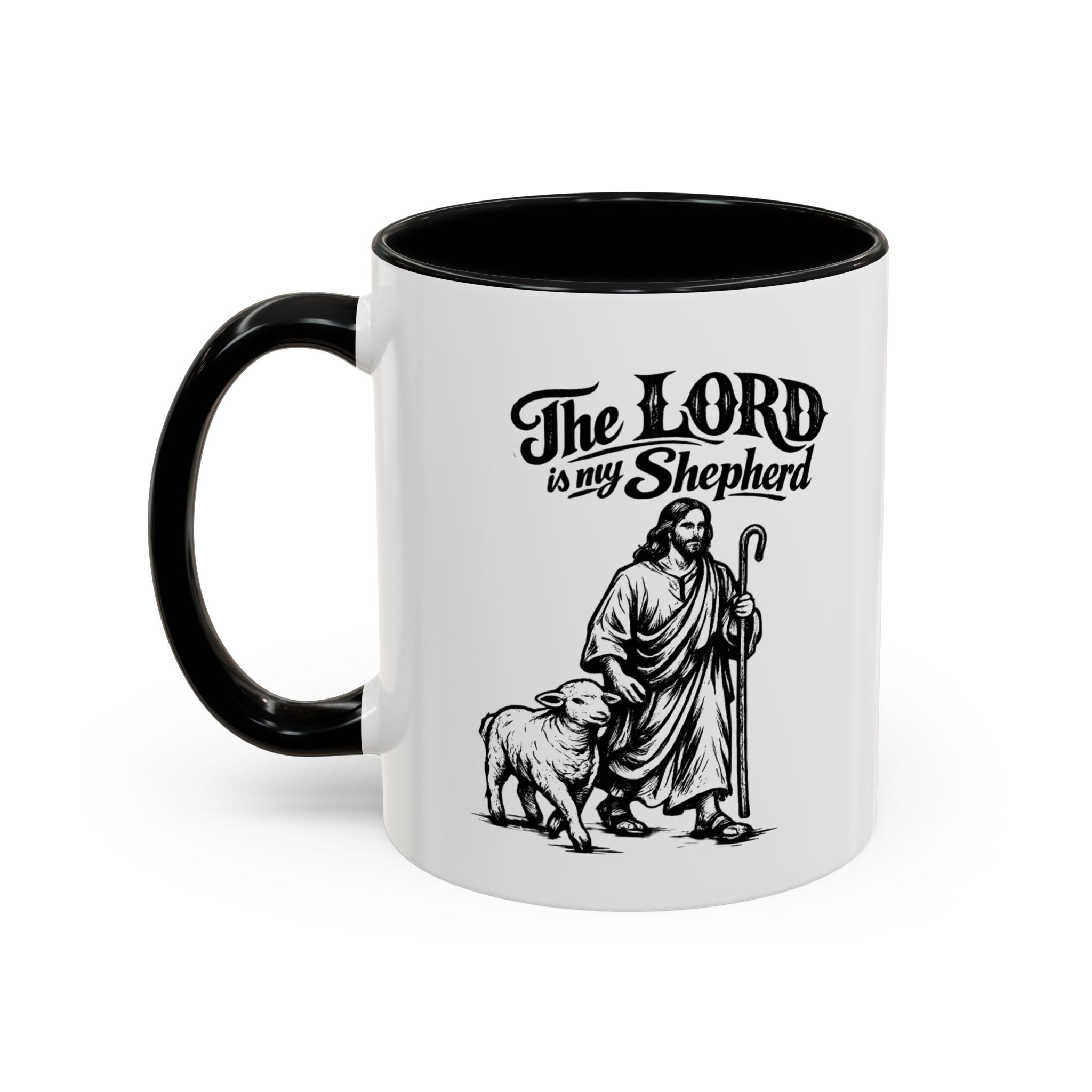 The Lord Is My Shepherd Coffee Mug — Christian Faith Accent Mug (11/15oz)