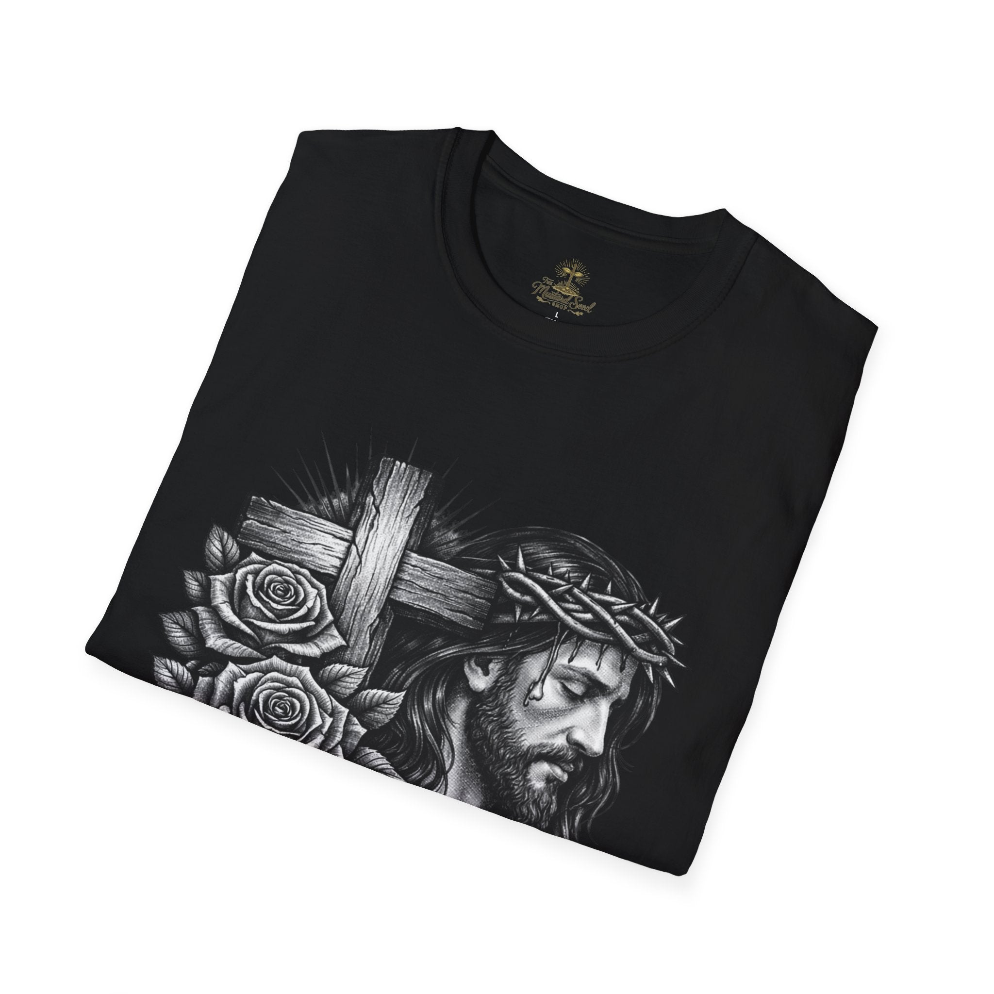 Jesus 'Paid In Full' T-Shirt – Christian Cross & Crown of Thorns Faith Tee