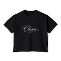 Chosen Script Boxy Tee — Women's Religious Graphic Shirt