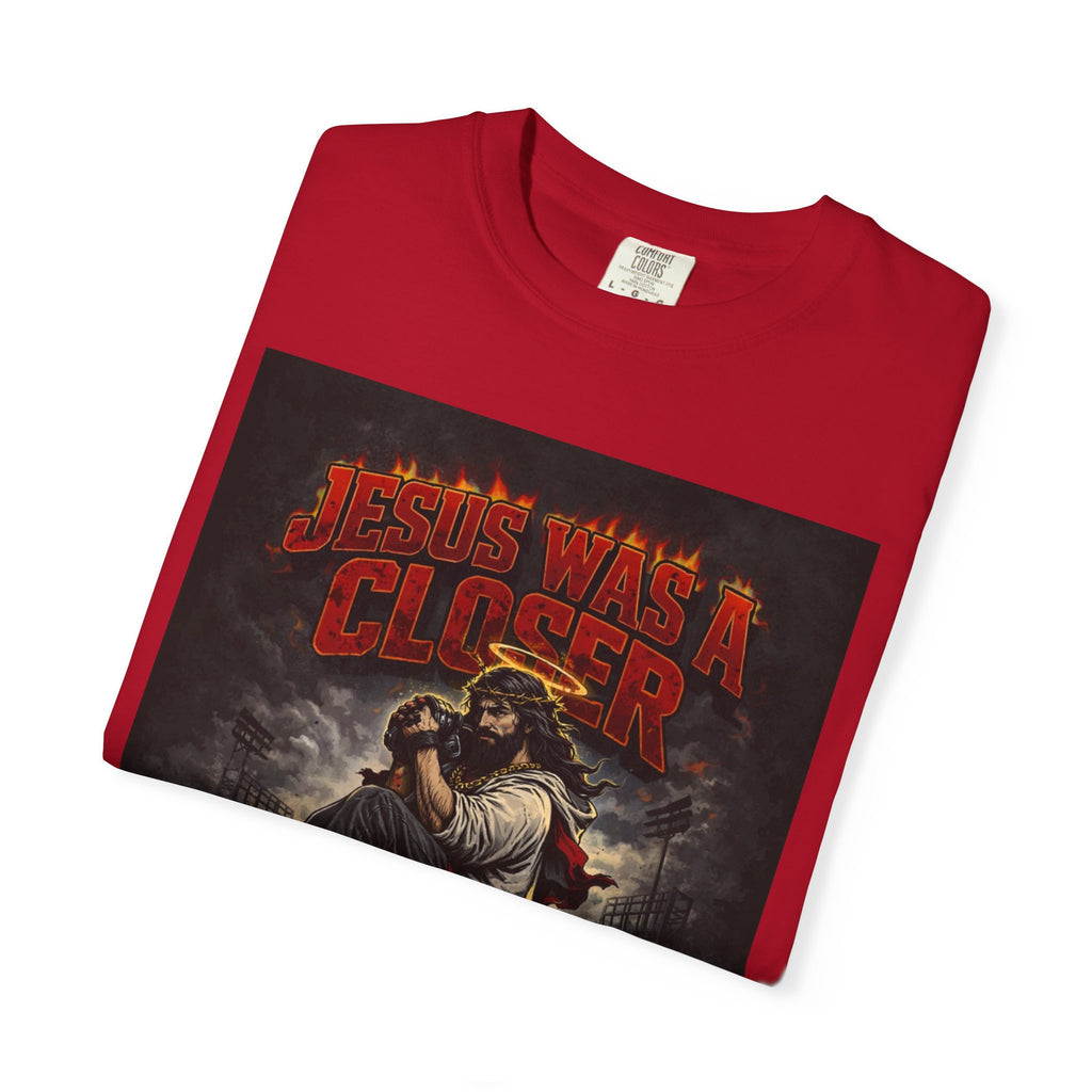 Graphic T-Shirt — "Jesus Was a Closer" Baseball